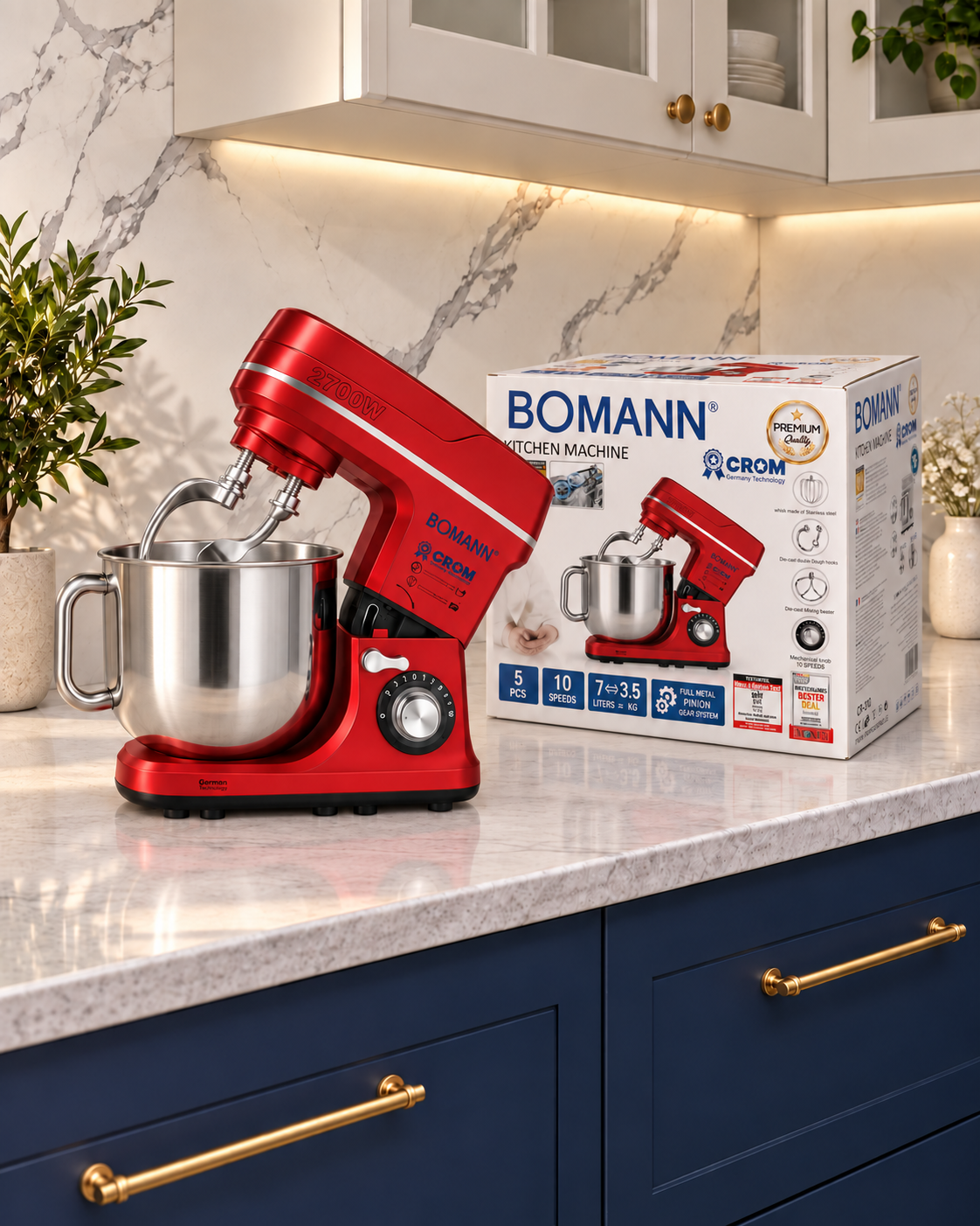 *عجانة BOMANN × CROM CR‑310 – 2700W / 7L*
